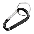 thumbnail image 1 of (6 Pack) Aluminum Multi-Color Carabiner Spring Clip Keychain Black Small, 1 of 2