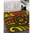 thumbnail image 3 of Ahgly Tapis Rectangulaire Lavable en Machine Intérieur Transitionnel Jaune Foncé Vert, 7 Pieds x 10 Pieds, 3 of 7