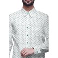 thumbnail image 3 of BESTMAN Cotton Formal Shirts For Men Slim Fit Printed Full Sleeve Shirts For Men, 3 of 5