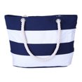 thumbnail image 1 of Sac de Plage Estival Tropical à Rayures pour Femmes, Sacs Fourre-Tout Réutilisables, Sac d'Épicerie à Bandoulière avec Poche à Fermeture Éclair, 1 of 9