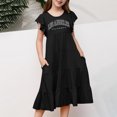 thumbnail image 3 of Robes pour Préadolescente Robe Décontractée Filles Robe d'Anniversaire Tout-Petit Robes Soleil Robe Chic Vêtements Bébé Fille Nouveau-Né 12-13 Ans, 3 of 6