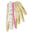 thumbnail image 1 of mtvxesu Earrings Crystal Pearistic Slide-On Ear Cuff Multi-Layer Ear Clip No Pierced Ear Clips Sale, 1 of 1