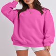 thumbnail image 3 of Women’s Oversized Sweatshirts Long Sleeve Solid Color Pullover Tops, 3 of 6