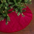 thumbnail image 1 of Northlight 48" Red Quilted Christmas Hexagon Tree Skirt with Velvety Trim, 1 of 4