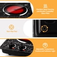 thumbnail image 3 of Cusimax 1800W Double Hot Plate - Induction Cooktop,Electeic Stove, Precise Temp Controls,Works with All Cookware.Marble Black, 3 of 7