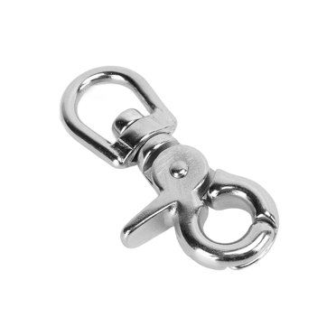 Pinces à Homard en Acier Inoxydable, Pinces à Homard Flexibles en Métal 65mm Rotation 360° pour Sacs DIY pour Laisse de Chien pour Porte-Clés