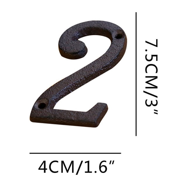 Aodebiao Creative Alloy Wrought Iron Floating House Numbers Modern House Address Number,Anti-Rust House Numbers Decorative Address Sign for Door Garden Mailbox with Nail Kit,Coated Black