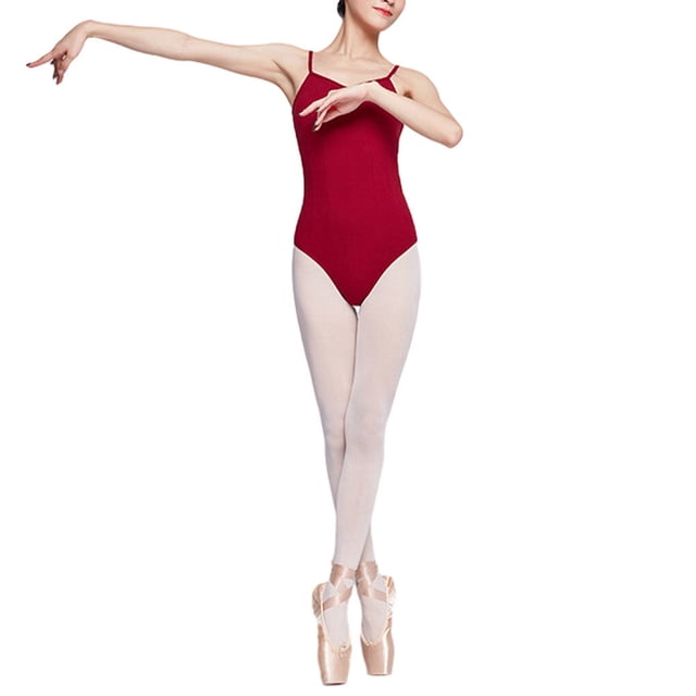Langgg Justaucorps de Danse Justaucorps de Ballet Tenue de Danse Forme du Corps Professionnel Costume de Performance Exquis Tenue de Gymnastique Rouge Vin G