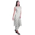 thumbnail image 3 of Moomaya Ensemble Kurta Sans Manches à Col Claudine Imprimé pour Femmes, Ensemble Ethnique 2 Pcs, 3 of 6
