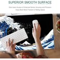 thumbnail image 4 of XXL Gaming Mouse Pad, 35.5x15.75 Non-Slip Large Desk Pad Mousepad with Stitched Edges Waterproof Keyboard Mouse Mat Desk Protector for Game, Office and Home, Sea Wave, 4 of 5