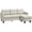Beige, variant on HOMCOM 3 Seater Sectional Sofa, Sectional Couch with Ottoman, Dark Grey