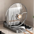 thumbnail image 1 of Storage Rack For Pot Lid And Tablecloth With V-shaped Groove Antis Slip And Water Tray Kitchen Desktop Storage Rack, 1 of 6