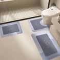 thumbnail image 3 of Wzzjkit 3PC Bathroom Rugs, Soft Comfortable Bath Mats for Bathroom, Non-Slip Machine Washable Bathroom Mats, Thick Dry Quickly Absorbent Water Bath Mat, 3 of 6