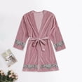 thumbnail image 1 of Gift TIMIFIS Pinks Women Fleece Robe Short Plush Robes for Womens With Hood Soft Warm Spa Bathrobe Soft Fuzzy Bathrobe Spa Robe Winter Warm Pajamas Shower NightgownHot !, 1 of 6