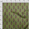 thumbnail image 2 of oneOone Cotton Poplin Fabric Leaves & Paisley Block Print Fabric BTY 42 Inch Wide, 2 of 4