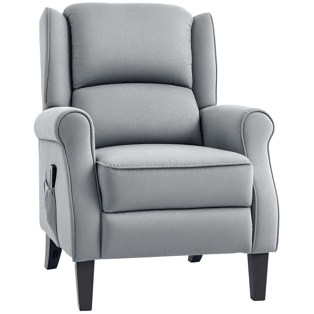 HOMCOM Fauteuil Inclinable de Massage Fauteuil Inclinable à Poussée avec Repose-Pieds
