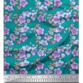 thumbnail image 1 of Soimoi Poly Georgette Fabric Leaves & Buttercup Floral Print Fabric by the Yard 42 Inch Wide, 1 of 3