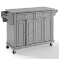 thumbnail image 1 of Pemberly Row Traditional Wood/Granite Kitchen Cart in Gray/Chrome, 1 of 8