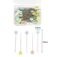 thumbnail image 2 of 100Pcs Plastic Flat Head Pins Straight Straight Quilting Pins Quilting Pins Mixed Color DIY Sewing Needles, Light Color Flower, 2 of 8