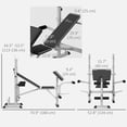thumbnail image 3 of Soozier Adjustable Weight Bench Multi-Function Bench Press Set, Grey, 3 of 10