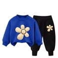 thumbnail image 2 of Pisexur Ensemble de Vêtements d'Automne et d'Hiver pour Bébés Filles Garçons 2 Pcs Mode Décontractée Imprimé Floral Manches Longues Col Rond Chandails en Molleton et Pantalons Ensemble de Survêtement pour Filles Garçons 3-8 Ans, 2 of 4