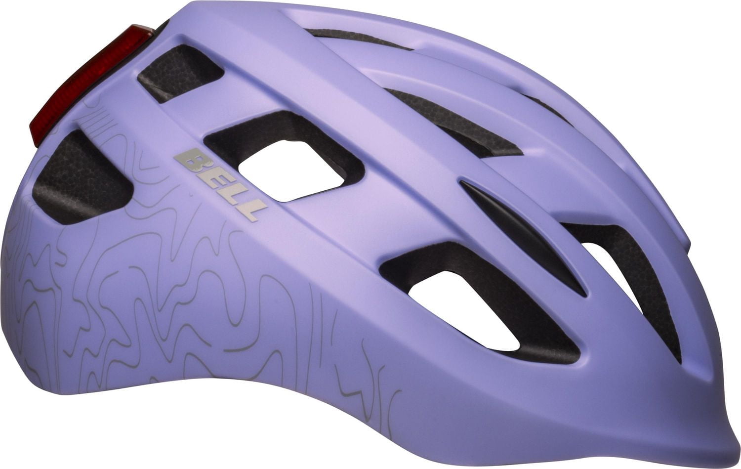 Bell Sports Nixon Adult Lighted Bike Helmet Orchid Topography