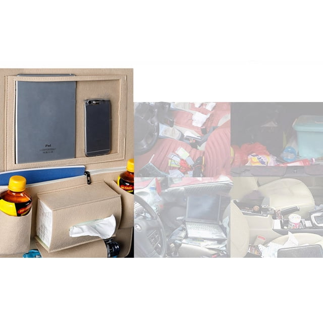 Car Back Organizer Car Backseat Storage Bag Car Backseat Holder Car Back Protector Car Backseat Kick Mat Car Back Organizer Nonwoven Fabric 40x55cm Washable Universal Backseat