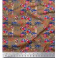 thumbnail image 1 of Soimoi Rayon Fabric Women,Balloon & Firecrackers Party Decor Fabric Printed Yard 42 Inch Wide, 1 of 3