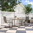 thumbnail image 2 of Outsunny Ensemble de 2 Chaises de Patio, Chaises de Salle à Manger d'Extérieur à Mouvement en C à Ressort, 2 of 10