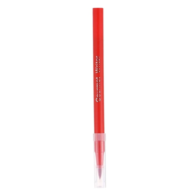 simhoa Marqueurs Comestibles pour Colorer les Aliments, Marqueurs à Pointe Fine pour Écrivains Gastronomiques en Rouge. le Stylo Présente une Conception Mince, 16,7 cm (6,6 Pouces) avec une Pointe Pinceau flexible pour Créer des Lignes Fines Ou Épaisses. Convient pour Décorer des Biscuits, du fondant et des Guimauves. Fabriqué avec une Encre Comestible de Qualité Alimentaire, Il Est Sûr, Inodore et Inodore. Non Recommandé pour une Utilisation sur des Gâteaux pops Ou des Chocolats.