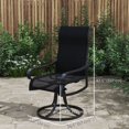 thumbnail image 2 of 2-Piece Swivel Patio Dining Chairs Set, 360° Rocking Outdoor Chairs with Powder Coated Steel Frame & Breathable Mesh, S-Shape Backrest, 22.8"W x 26.4"D x 42.1"H, Black, 2 of 7