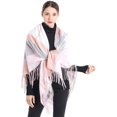thumbnail image 3 of Foulard Couverture pour Femmes Grand Carré à Carreaux Tartan à Carreaux Pashmina Châles Étoles (105-50), 3 of 6