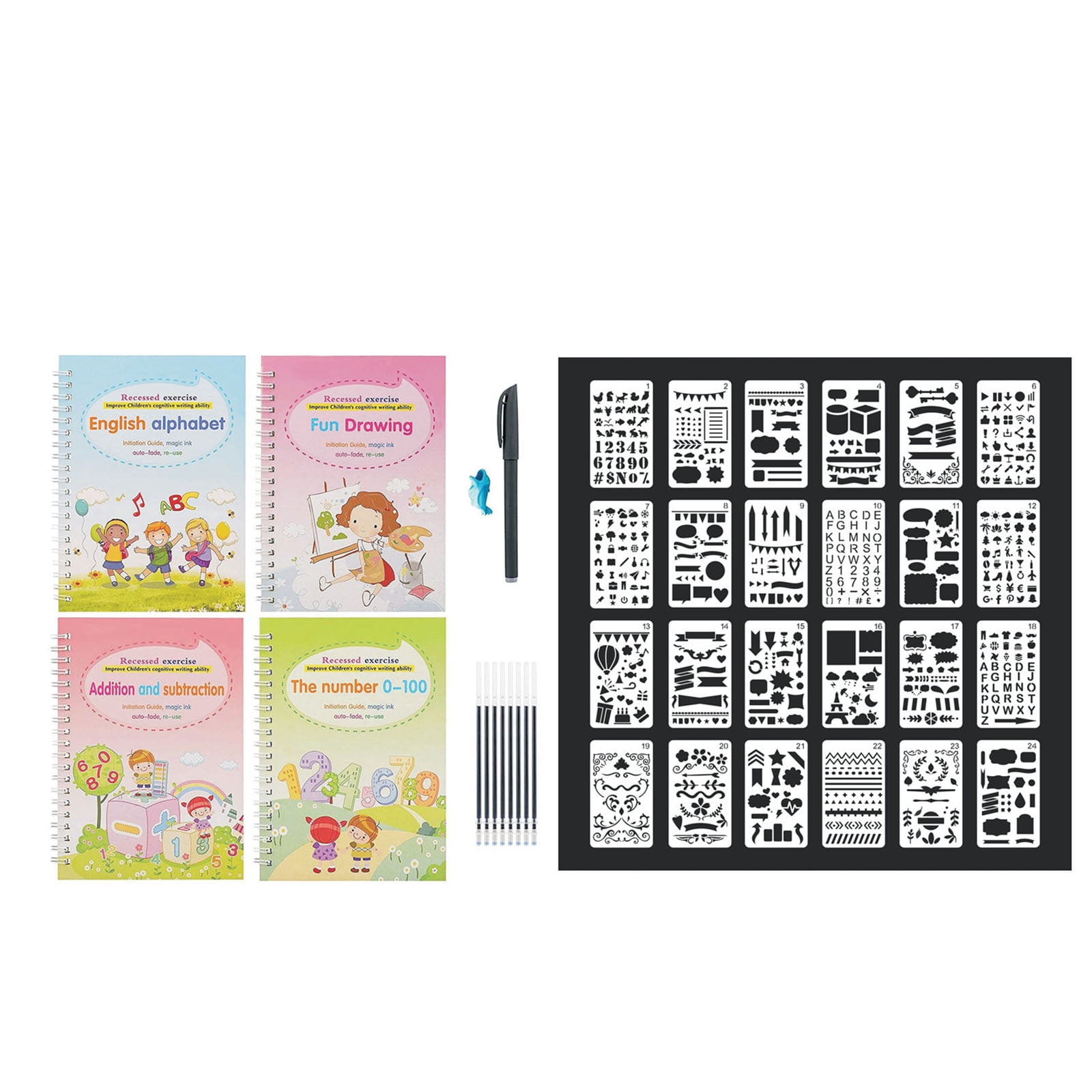 Suncoda Notebook, English Children's Calligraphy Practice Hard Pen Calligraphy Post 20Ml