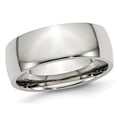 thumbnail image 1 of Mens Chisel 8mm Stainless Steel Polished Wedding Band Ring, 1 of 6