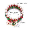 thumbnail image 3 of HOARBOEG Three Piece Christmas Tree Old Man Snowman Beaded Bracelet For Women, 3 of 6