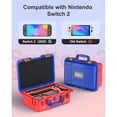 thumbnail image 2 of Hard Travel Case For Nintendo Switch 2, IP67 Waterproof, Soft Lining, Holds Console, Pro Controller & Accessories, 2 of 7