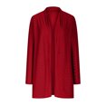thumbnail image 4 of RXIRUCGD Blouse Décontractée à Manches Longues Unie pour Femme avec Poche, Cardigan Manteau, Rouge, Taille : 2TG, 4 of 6