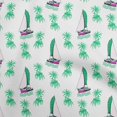 thumbnail image 1 of oneOone Cotton Jersey Green Fabric Beach Craft Projects Decor Fabric Printed By The Yard 58 Inch Wide, 1 of 4