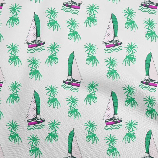 oneOone Cotton Jersey Green Fabric Beach Craft Projects Decor Fabric Printed By The Yard 58 Inch Wide