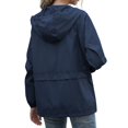 thumbnail image 3 of Liquidation! Veste Fine de Printemps pour Femmes Mode Veste Imperméable Coupe-Vent Extérieur Noir 2TG, 3 of 12