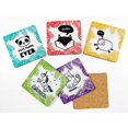 thumbnail image 2 of Inkdotpot Ensemble de 6 sous-Verres à Boisson Faciles à Nettoyer sous-Verres Carrés de 4 Pouces Base en Liège - Réutilisable - Gribouillage d'Animaux, 2 of 8