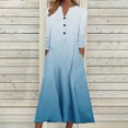 thumbnail image 1 of Babysbule Liquidation Robes d'Automne pour Femmes Mode Femmes Décontracté Élégant Col Rond Imprimé Été Manches Longues Poches Robe, 1 of 5