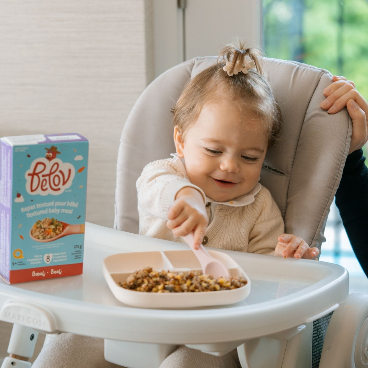 Belov Aliment Bébé Étape 3, Repas Texturé au Bœuf, Surgelé, 9+ Mois, 100 g
