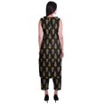 thumbnail image 4 of Moomaya Kurta Sans Manches à Col Peter Pan avec Pantalon Ensemble Ethnique 2 Pcs pour Femmes, 4 of 6