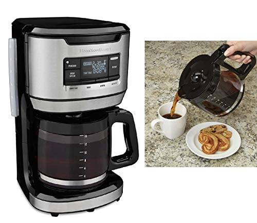 Hamilton Beach Programmable FrontFill Coffee Maker, Extra-Large 14 Cup Capacity, Black/Stainless (46392)