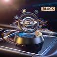 thumbnail image 3 of Solar Powered Car Aroma Diffuser, Long Lasting 5ml Car Perfume Accessories Rotating Technology, Portable Compact Alloy Air Freshener for Dashboard with Solid Tablets, Black, 3 of 6