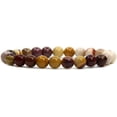 thumbnail image 1 of Angelstones Bracelet Extensible Unisexe en Perles Rondes de 8 mm en Jaspe Mookaite Naturel, 1 of 5