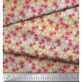 thumbnail image 3 of Soimoi Pink Rayon Fabric Floral Print Sewing Fabric BTY 56 Inch Wide, 3 of 3