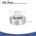 thumbnail image 2 of 16 Pcs Entretoises en Acier Inoxydable 304 1/2 Pouces OD x 1/4 Pouces ID x 5/32 Pouces Longueur(12x6x4mm) Vis Support de Bague Finition Simple Non Filetée Entretoises Rondes en Métal pour Vis M6 Boulons et Tiges, 2 of 2