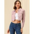 thumbnail image 3 of INSPIRE CHIC Women's Classic Long Sleeve Button Down Jean Denim Jacket, 3 of 6